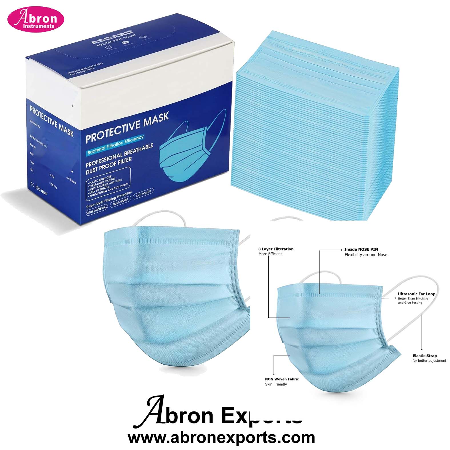 Disposable Masks for mouth made up of 100 percentage Cotton AB-552FM-01
